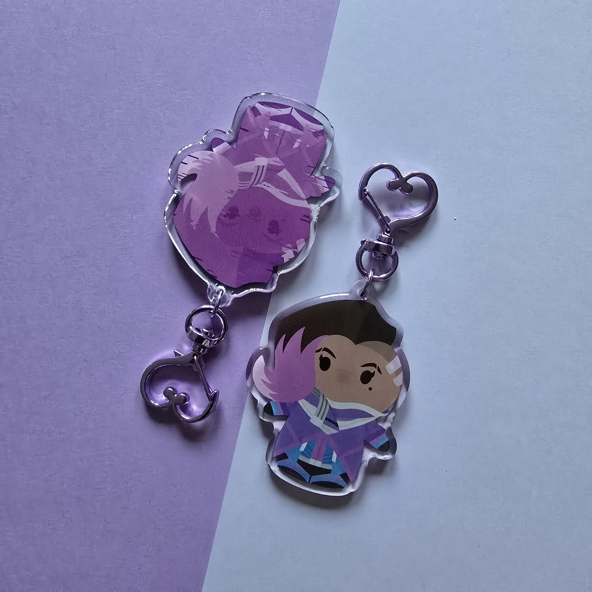 The Hacker Itty Bitty | Reversible Acrylic Charm Keychain | Sombra