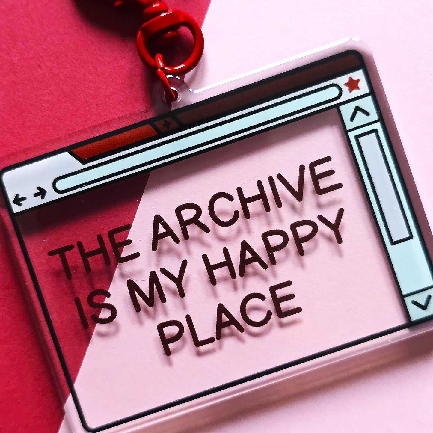 The Archive is My Happy Place | AO3 Acrylic Keychain Charm