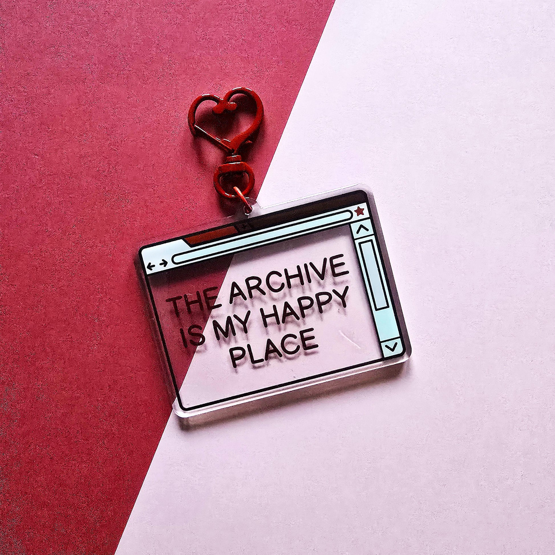 The Archive is My Happy Place | AO3 Acrylic Keychain Charm